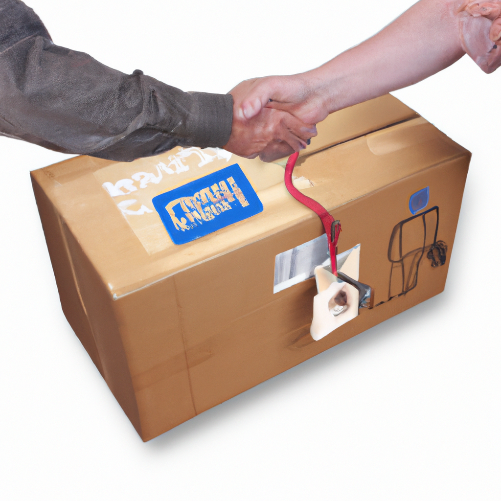An image capturing a package being handed over from an OnTrac delivery person to a USPS mail carrier, symbolizing the collaborative partnership between the two companies