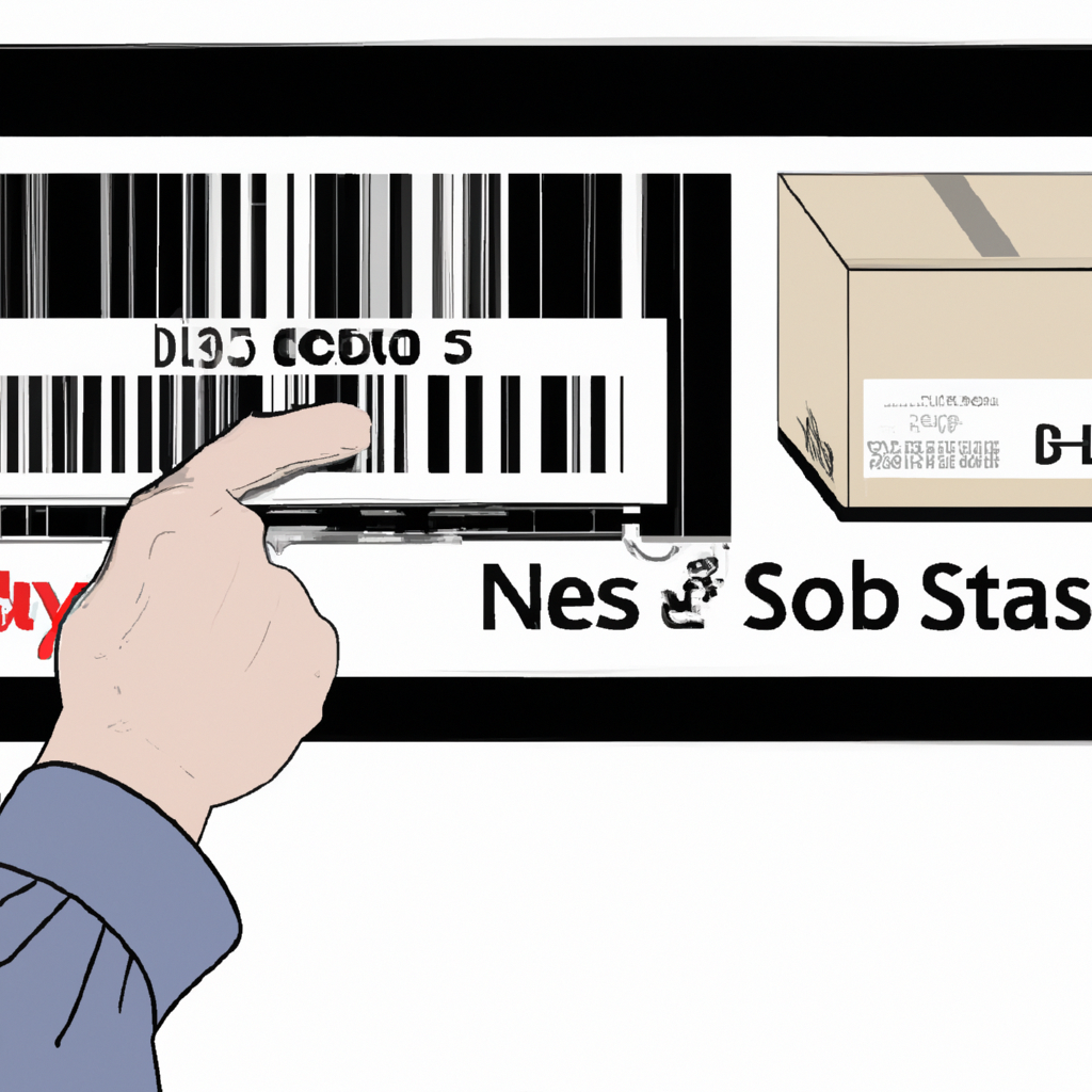 An image showcasing a USPS label with a barcode, displaying the status "Label Created, Not Yet In System